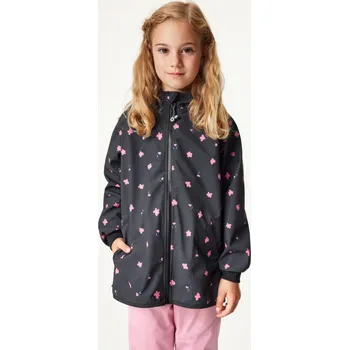 Dívčí bunda Unuo Softshellová bunda s květinovým potiskem - pro slečny Velikost: 86-92