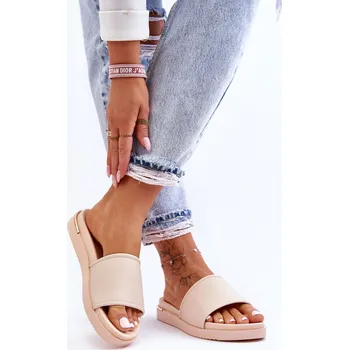 Dámské pantofle BIG STAR SHOES Dámské pantofle na platformě Big Star LL274933 Barva: Béžová, Velikost: 38