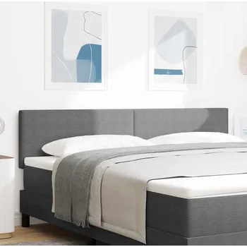 vidaXL LED hlavová deska s čelo Světle šedá 180 cm Polyester [3338033]