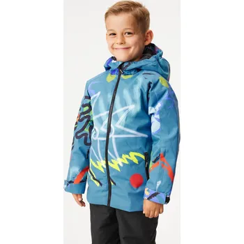 Unuo Dětská zimní bunda s abstraktním vzorem – Fantazie Velikost: 92-98