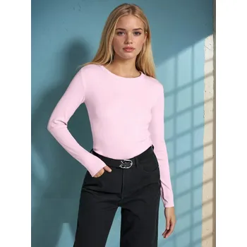 Dámská halenka Sinsay - Hladká halenka s dlouhými rukávy - růžová - 028CH-30J - 028CH-30J-XL