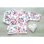 Amálka Kojenecký kabátek s květy - Bílý/Modrý Barva: Bílá, Velikost: 86