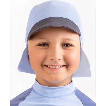 Kšiltovka Unuo Dětská kšiltovka s plachetkou a UV ochranou 50+; modrá Velikost: 45-48