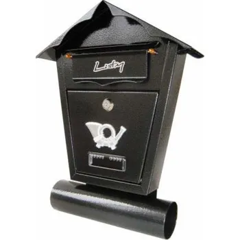 Poštovní schránka NoName Starožitná šedá poštovní schránka s tubusem SD1T