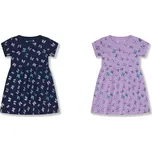 Wolf Dívčí šaty s motýlky – fialové/modré Barva: Modrá, Velikost: 104