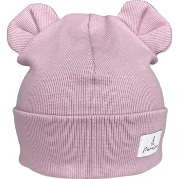 Kojenecká čepice Mimilove Dívčí čepička medvídek Barva: Růžová, Velikost: 0-6