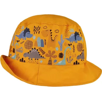 Čepice Dráče Letní klobouček Dino - Hořčicový/Šedý Barva: hořčicová, Velikost: 48-50