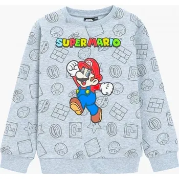 Chlapecká mikina oficiální licence Mikina super mario Barva: šedá, Velikost: 8