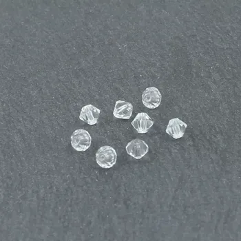 Korálek Korálky sluníčka skleněná 4mm čirá – 40 ks