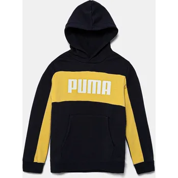Chlapecká mikina Dětská mikina Puma ESS BLOCK Hoodie TR 685819 námořnická modř 59X, vel. 152