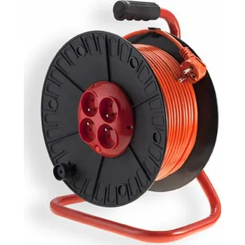 Prodlužovací kabel Elgotech OMY 4 x GS oranžový prodlužovací kabel na cívce 40 m (PZB-40-40Y)