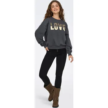 Dámská móda Mikina ONLY Anthrazit 7000670 XL