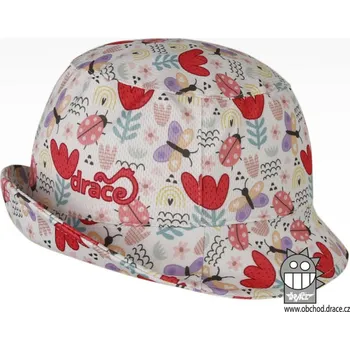 Klobouk Dráče Funkční klobouček Louka – bílá/starorůžová Barva: Bílá, Velikost: 52-54