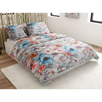 Povlečení Povlečení z mikrovlákna BLOSSIVA šedé Rozměr povlečení: 70 x 90 cm | 140 x 200 cm