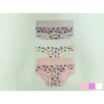 Emy Bimba Dívčí kalhotky s hvězdičkami – bílé/fialové/růžové Barva: Fialová, Velikost: 98