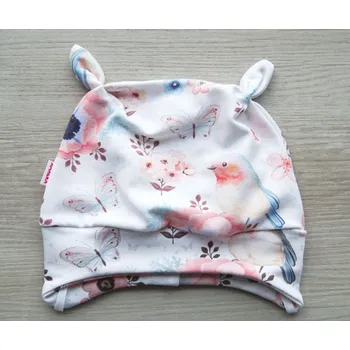 Kojenecká čepice Amálka Čepička ptáčci Velikost: 56-62