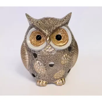 Zahradní dekorace Prodex 3472 Sova keramická na svíčku 19 x 16 keramika
