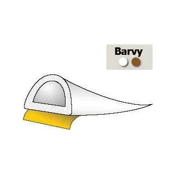 Těsnění do okna a dveří Těsnění "D" - 6m - 9x8mm - bílé TRELLEBORG