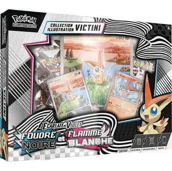 Puzzle Pokémon: Unova Art Collection – Victini (1 plně ilustrovaná fóliová promo karta, 4 booster balíčky