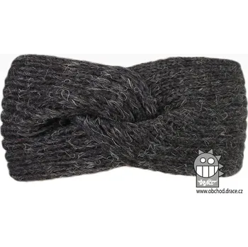 Čelenka Dráče Pletená čelenka s twist uzlem - Antracit Velikost: uni