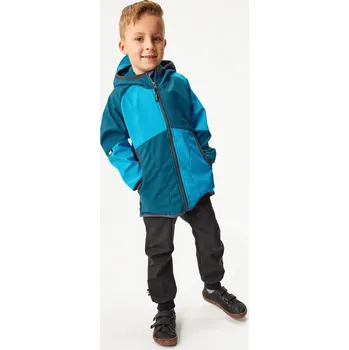 Chlapecká bunda Unuo Softshellová bunda zateplená kobaltová-tyrkysová Velikost: 86-92