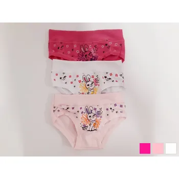 Emy Bimba Dívčí kalhotky se zajíčkem - bílé a růžové Barva: Bílá, Velikost: 98