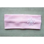 Amálka Čelenka s bílou květinkou - pudrová/růžová Barva: Růžová, Velikost: 50-56