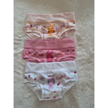 Emy Bimba Dívčí kalhotky se zajíčkem - růžová/bílá, vel.98 Barva: Bílá, Velikost: 98