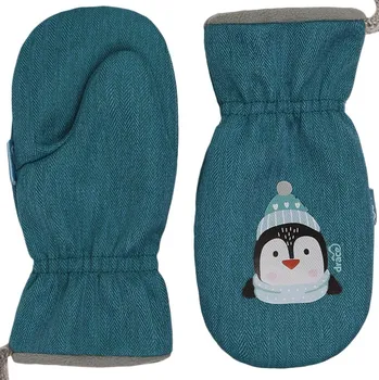 Rukavice Dráče Softshellové rukavice tučňák petrolej Velikost: 0