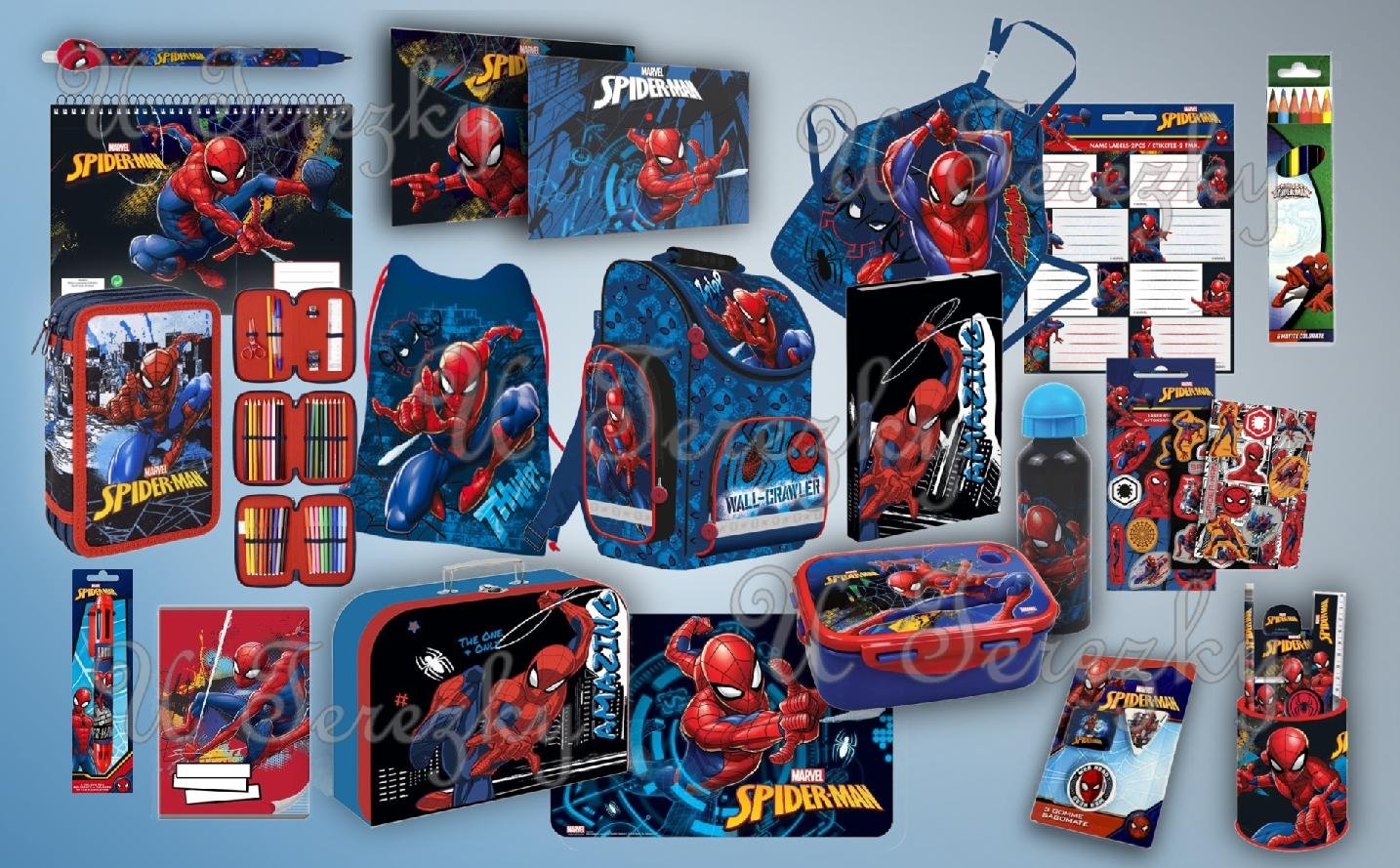 Školní sada set 20dílný Spiderman 20ks s batohem vhodný pro prvňáčka SP51281/20/03 + + dárek zdarma