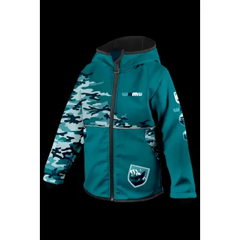 Wamu Softshellová bunda maskáč petrolejová Velikost: 146-152