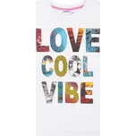 Winkiki Dětské tričko s nápisem Love Cool Vibe - Navy/Bílá Barva: Bílá, Velikost: 164