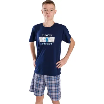 Chlapecké pyžamo Betty mode Letní pyžamo skate street Barva: Modrá, Velikost: 152