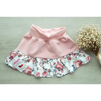 Dívčí oblečení Amálka Sukýnka Barva: pudrová, Velikost: 92-98