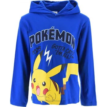 Chlapecké tričko Sun City Tričko s kapucí pokémon Barva: Modrá, Velikost: 104