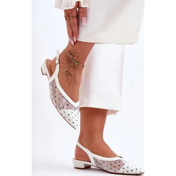 Dámské lodičky Boto Dámské Baleríny v Kropky Adore Barva: Bílá, Velikost: 38