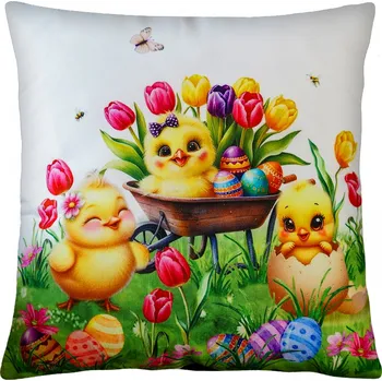 Polštář Velikonoční polštář EASTERS CHICKS 40x40 cm Mybesthome Varianta: Povlak na polštář, 40x40 cm