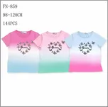 Sezon Tričko motýlkové ombre - Modrá/Růžová/Zelená Barva: Zelená, Velikost: 104