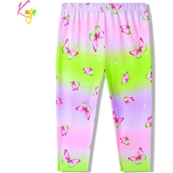 Dívčí oblečení Kugo 3/4 legíny s motýlky - Fialová/Modrá/Zelená Barva: Fialová, Velikost: 98