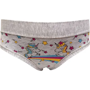 Emy Bimba Dívčí kalhotky jednorožec s hvězdičkou - šedé/růžové Barva: šedá, Velikost: 110