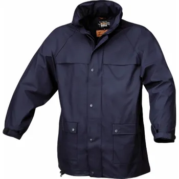 pracovní bunda Beta Tools Nepromokavá pracovní bunda s kapucí z PVC modrá XL (079790004)