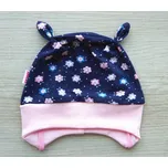 Amálka Kojenecká čepička malé květinky - elastická Velikost: 56-62