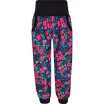 V-mart Dívčí letní softshell kalhoty - růžové květy Barva: Růžová, Velikost: 92