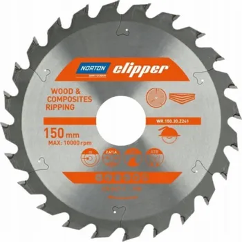 Brusný kotouč Norton KRUHOVÁ PILA NORTON 150 mm x 30 mm x 24 oz DŘEVO A KOMPOZITY ATB (2,6 / 1,6)
