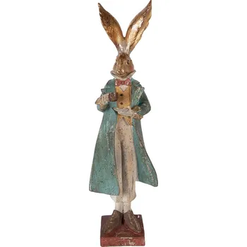 Clayre & Eef - Dekorativní figurka králíka s hrníčkem 6PR5988