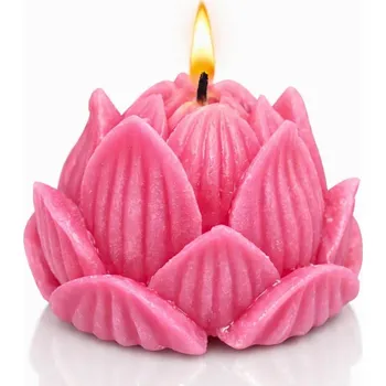 Svíčka Vonná svíčka Lotosový květ | 55 g | Svíčkománie3D | Barva: Růžová