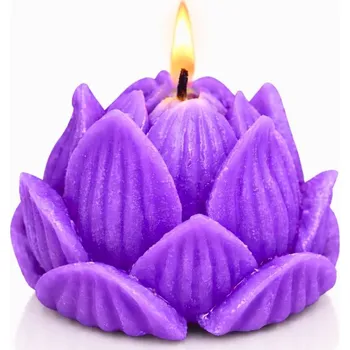 Svíčka Vonná svíčka Lotosový květ | 55 g | Svíčkománie3D | Barva: Fialová