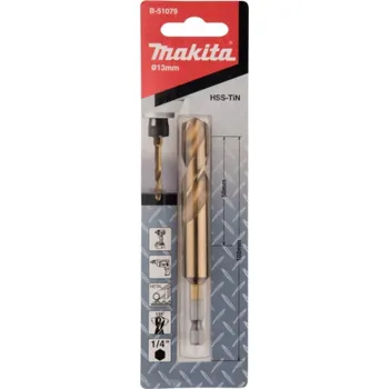 Vrták Makita Vrták Vrták MAKITA DO KOVU HSS-TIN 1/4 HEX 13,0x102mm