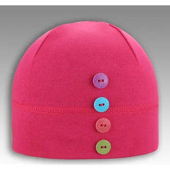 Čepice Dráče Dětská bavlněná čepice Aleš - Růžová Velikost: 46-48