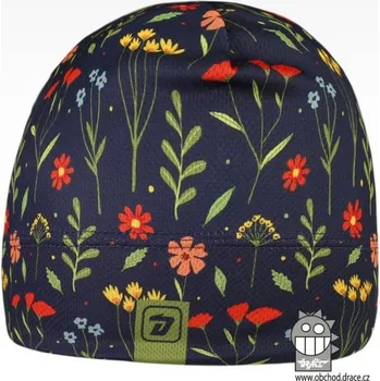 Čepice Dráče Funkční čepice modré kytičky Velikost: XS 48 - 50